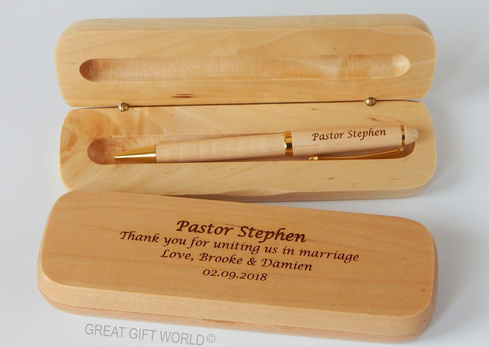 Personalized Wooden Pen | Wedding Officiant Gift | Pastor Gift