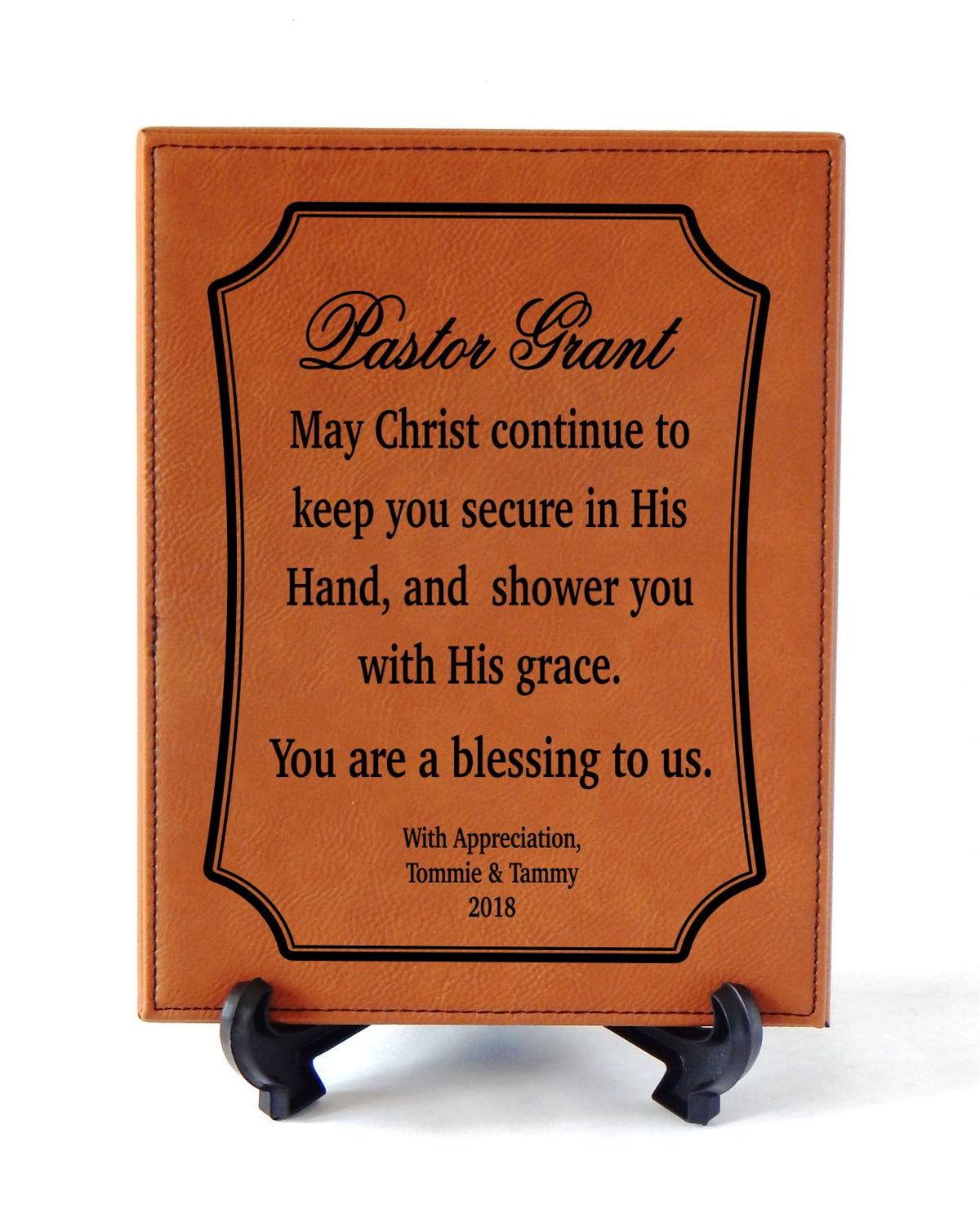 Personalized Pastor Appreciation Plaque Gift: Engraved Priest Sign