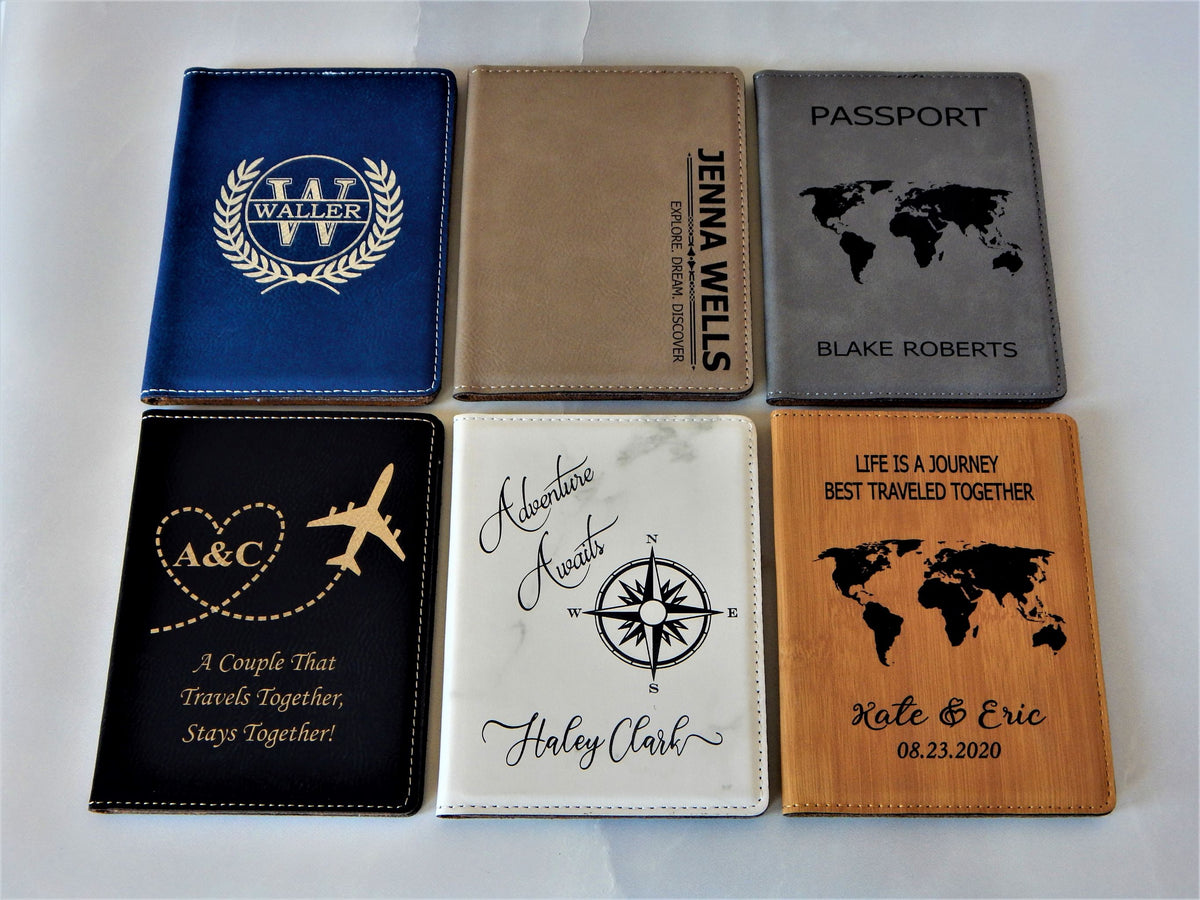 Personalized Passport Cover Wedding Gift for Couple
