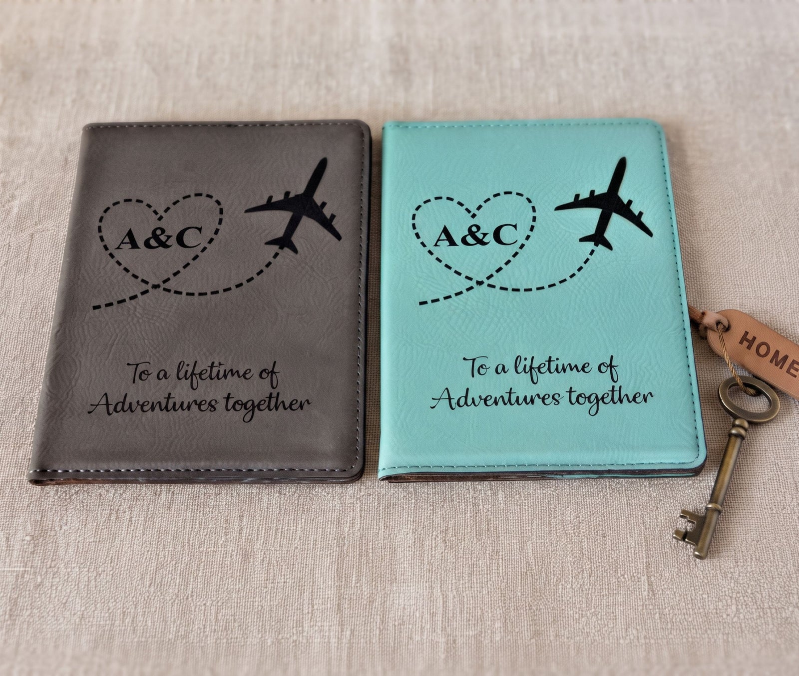 Personalized Wedding gift for Couple | Custom Passport Holder