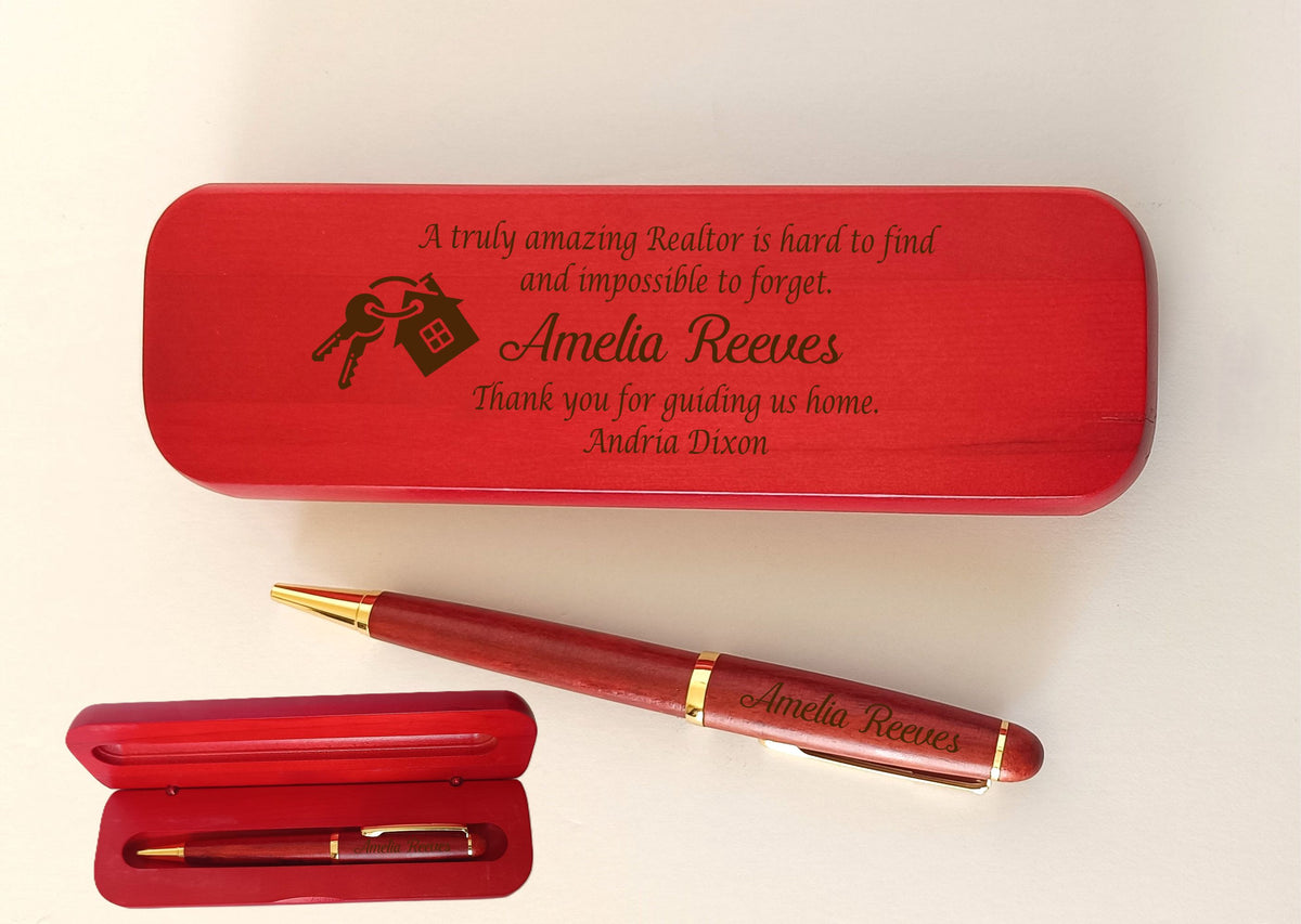 Engraved Realtor Closing Wood Pen: Personalized Real Estate Agent Gift (Copy)