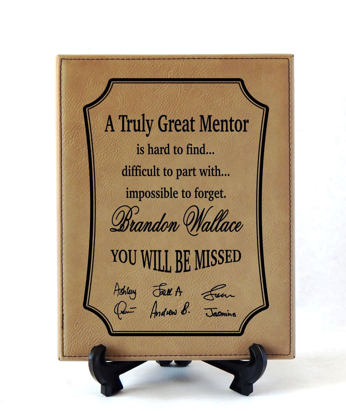 Personalized Engraved Plaque Retirement Gift for Mentor