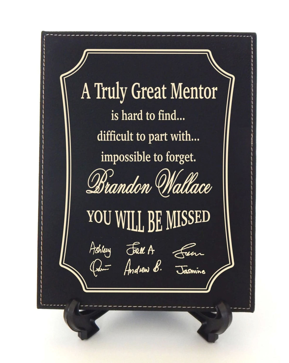 Personalized Engraved Plaque Retirement Gift for Mentor
