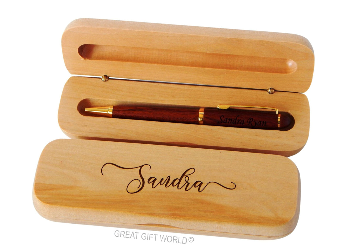 Engraved Executive Wood Pen Set | Exotic Custom Graduation Gift