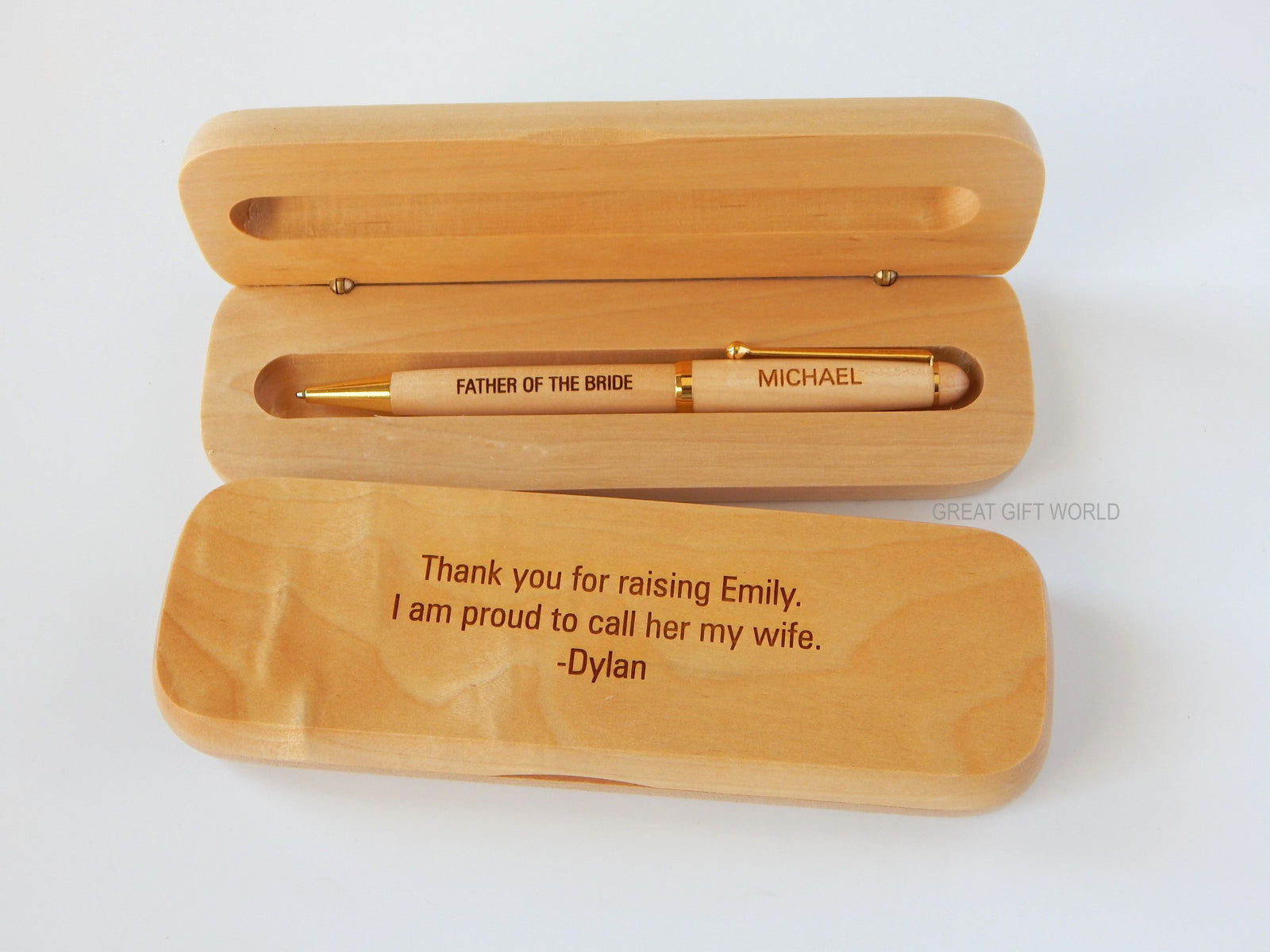 Father of the Bride Gift from Groom | Father In Law Wedding Wood Pen