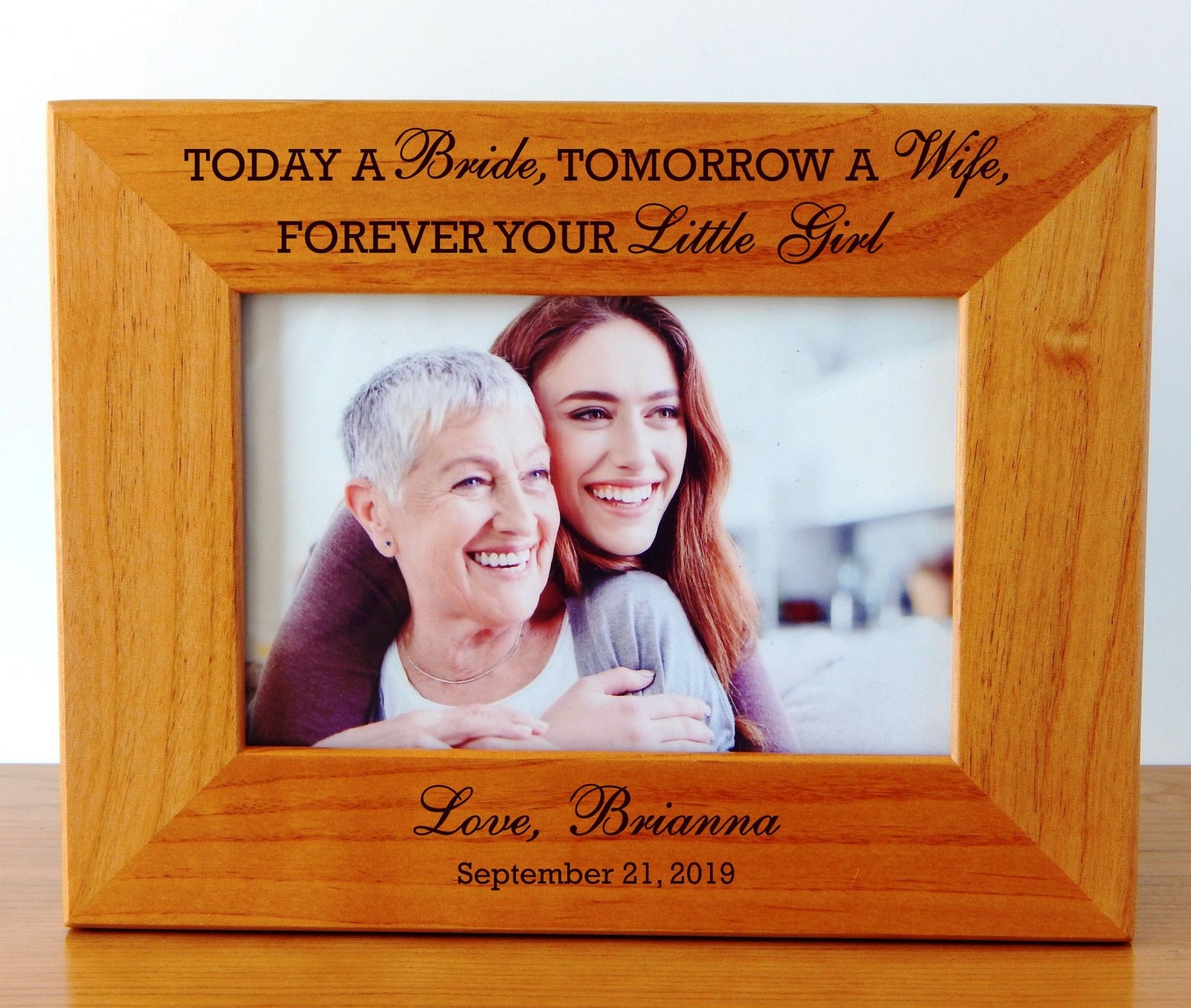 Personalized Photo Frame | Custom Engraved Wood  Picture Gift PTFA1