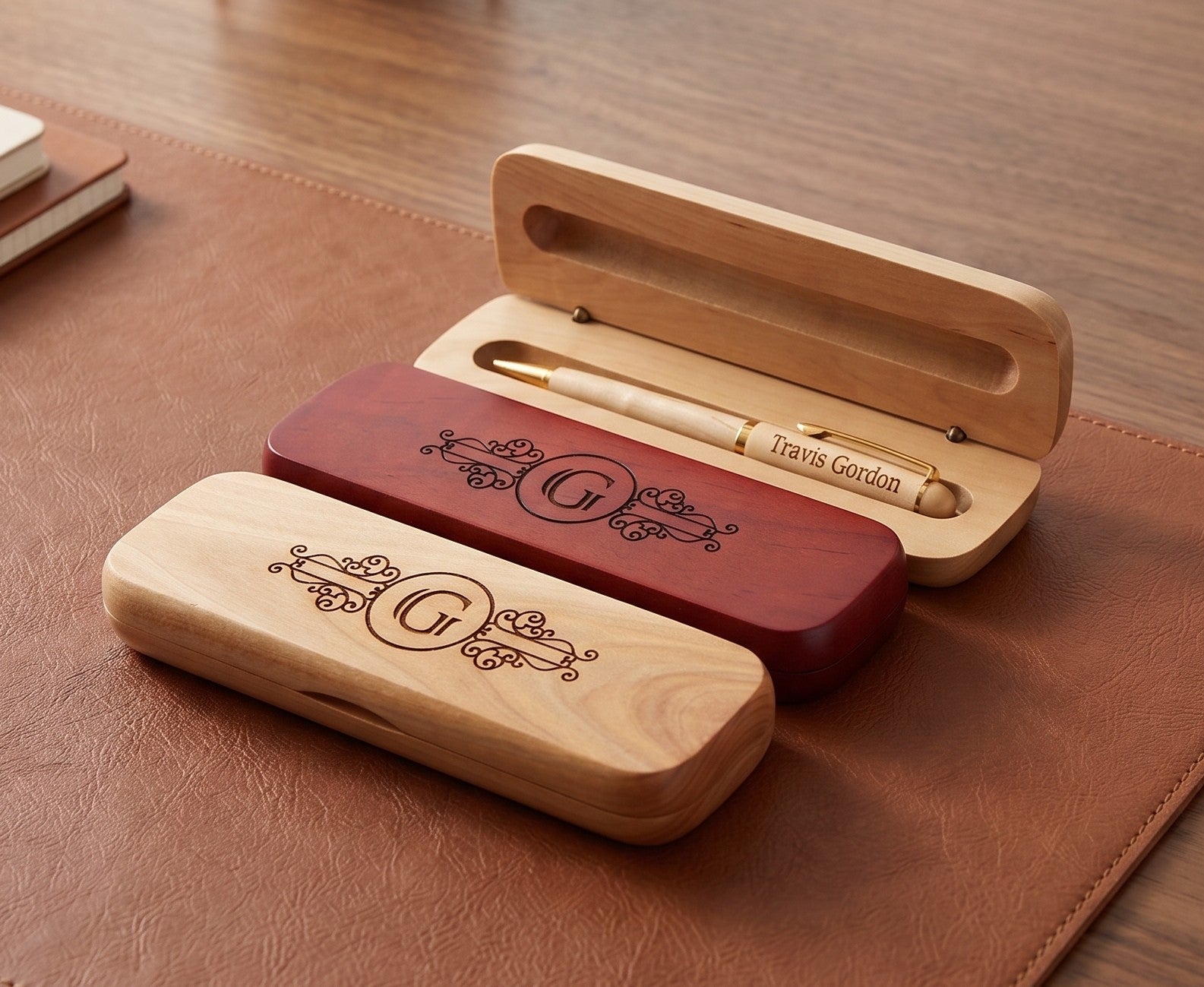 Anniversary Gift for Boyfriend | Husband Wood Pen and Case WMPEN51
