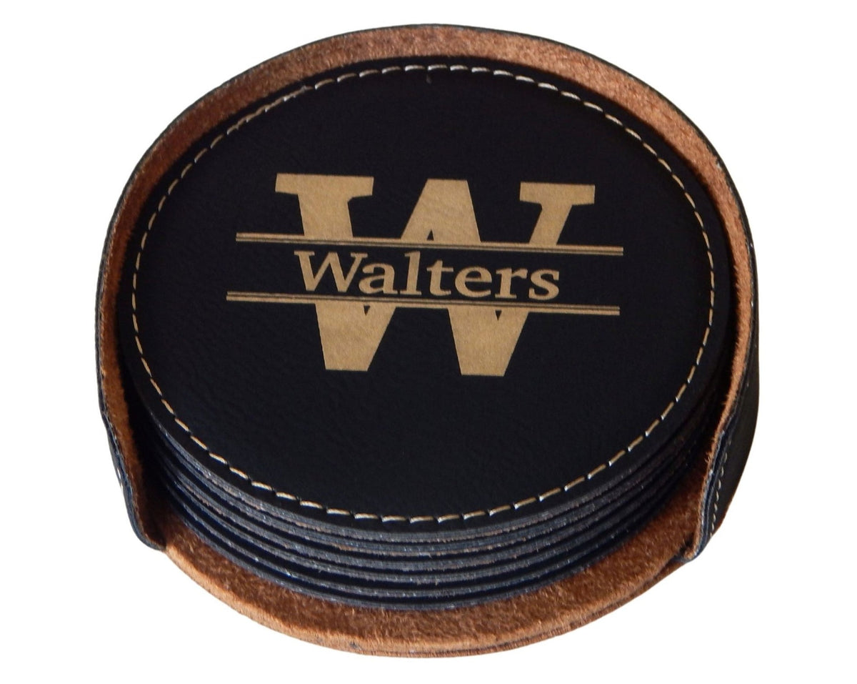 New Home Housewarming Gift | Personalized Gift for Couple | Leather Coasters