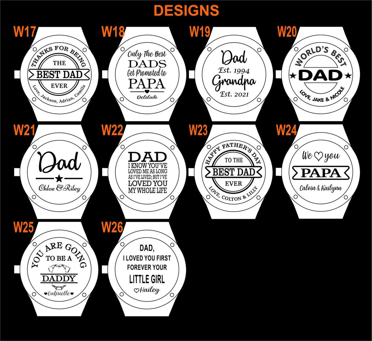 Promoted to Grandpa | Pregnancy Reveal Gift for New Grandfather | Wood Watch