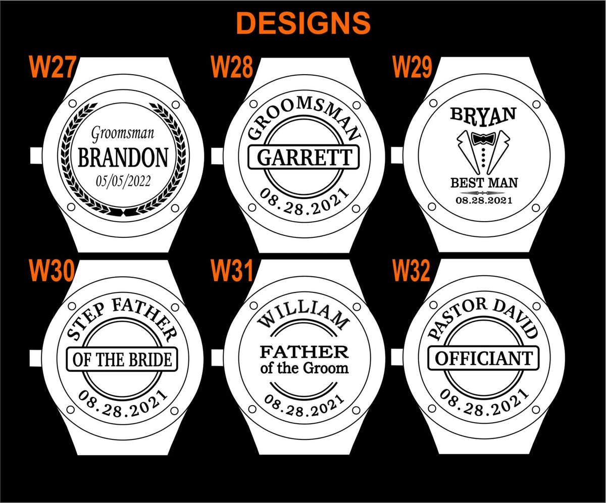 Engraved Watches for Men | Custom Wood Watch