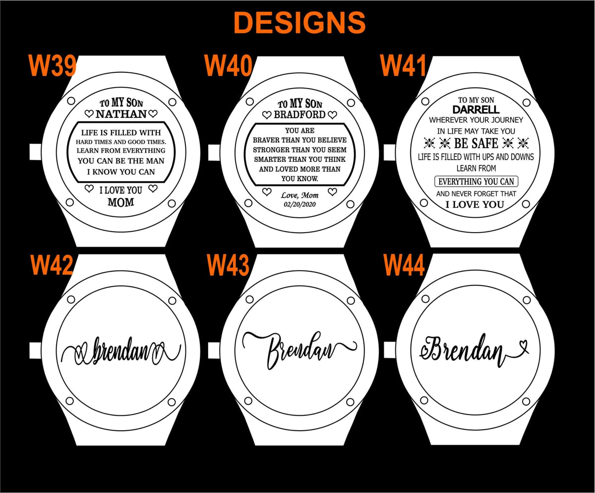 Son gift from Mom and Dad | Birthday Gift | Graduation Engraved Wood Watch