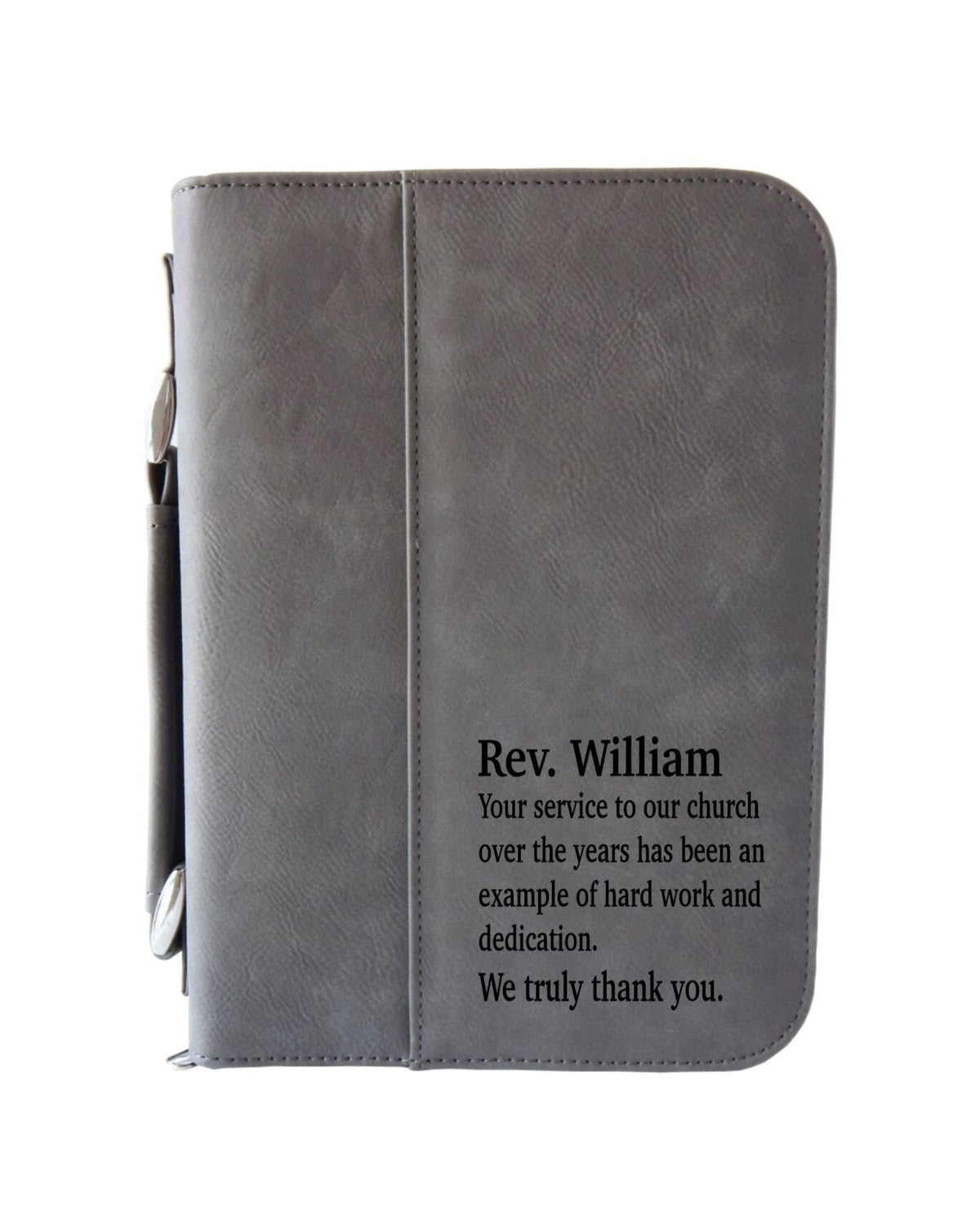 Engraved Leather Bible Cover Religious Gift for Pastor BCL039