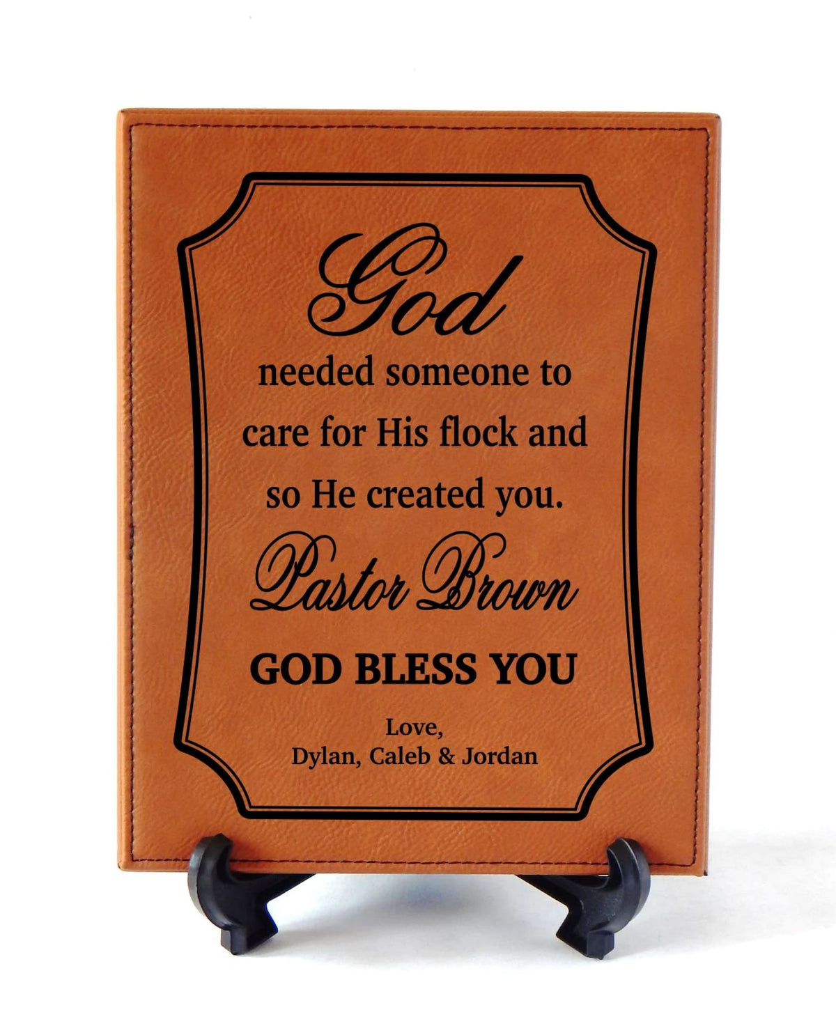 Personalized Engraved Plaque Pastor Appreciation Gift