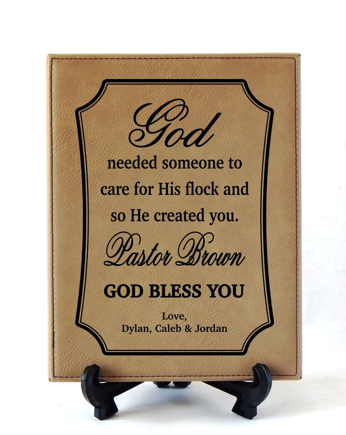 Personalized Engraved Plaque Pastor Appreciation Gift