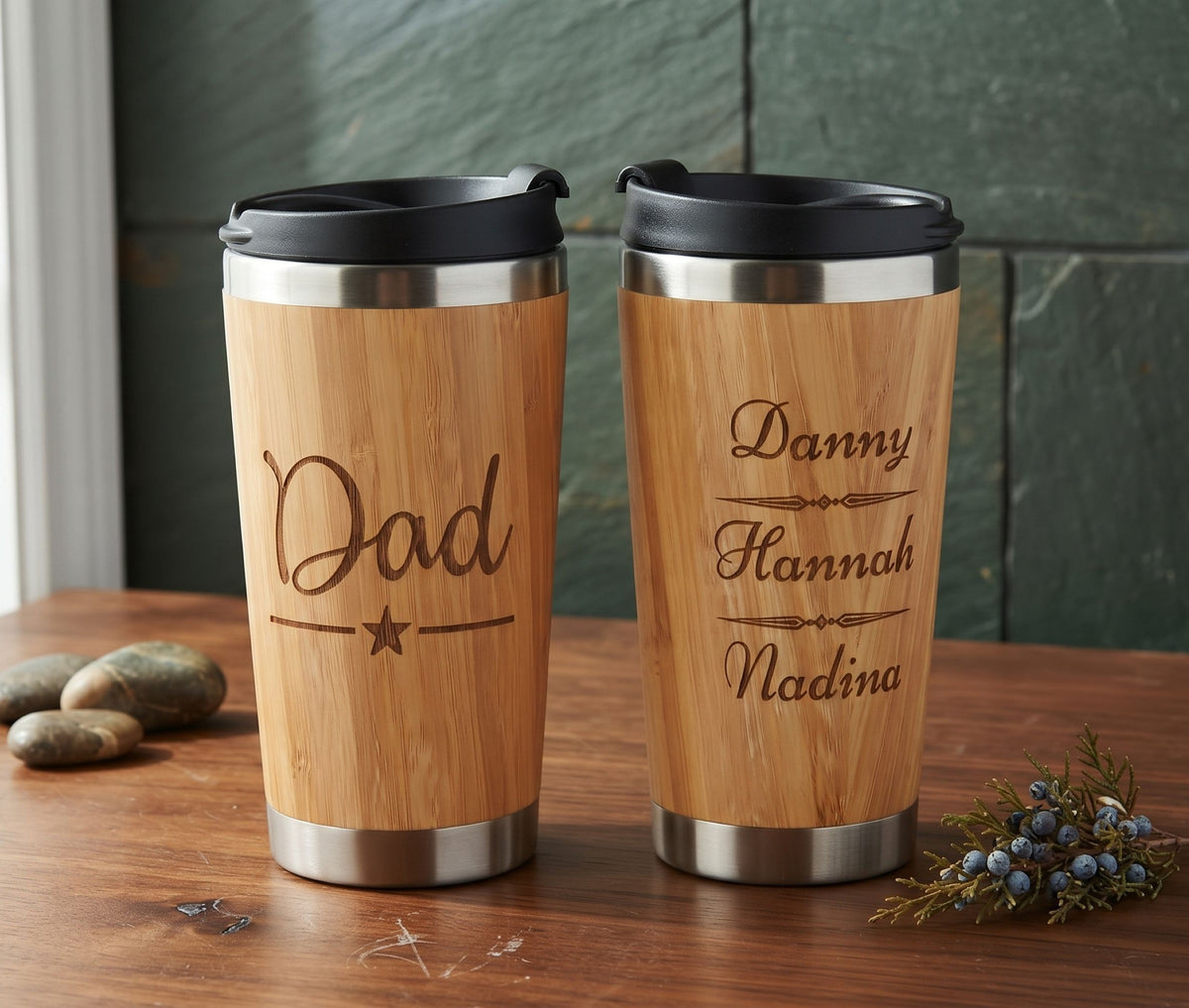 Personalized Coffee Mug Gift for Dad | Custom Travel Tumbler BTD4