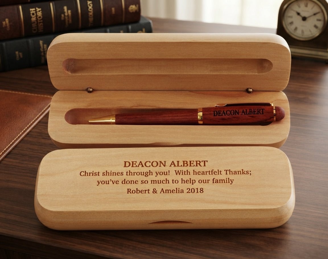 Engraved Wooden Pen Gift for Financial Advisors &amp; Finance Managers WMPEN37
