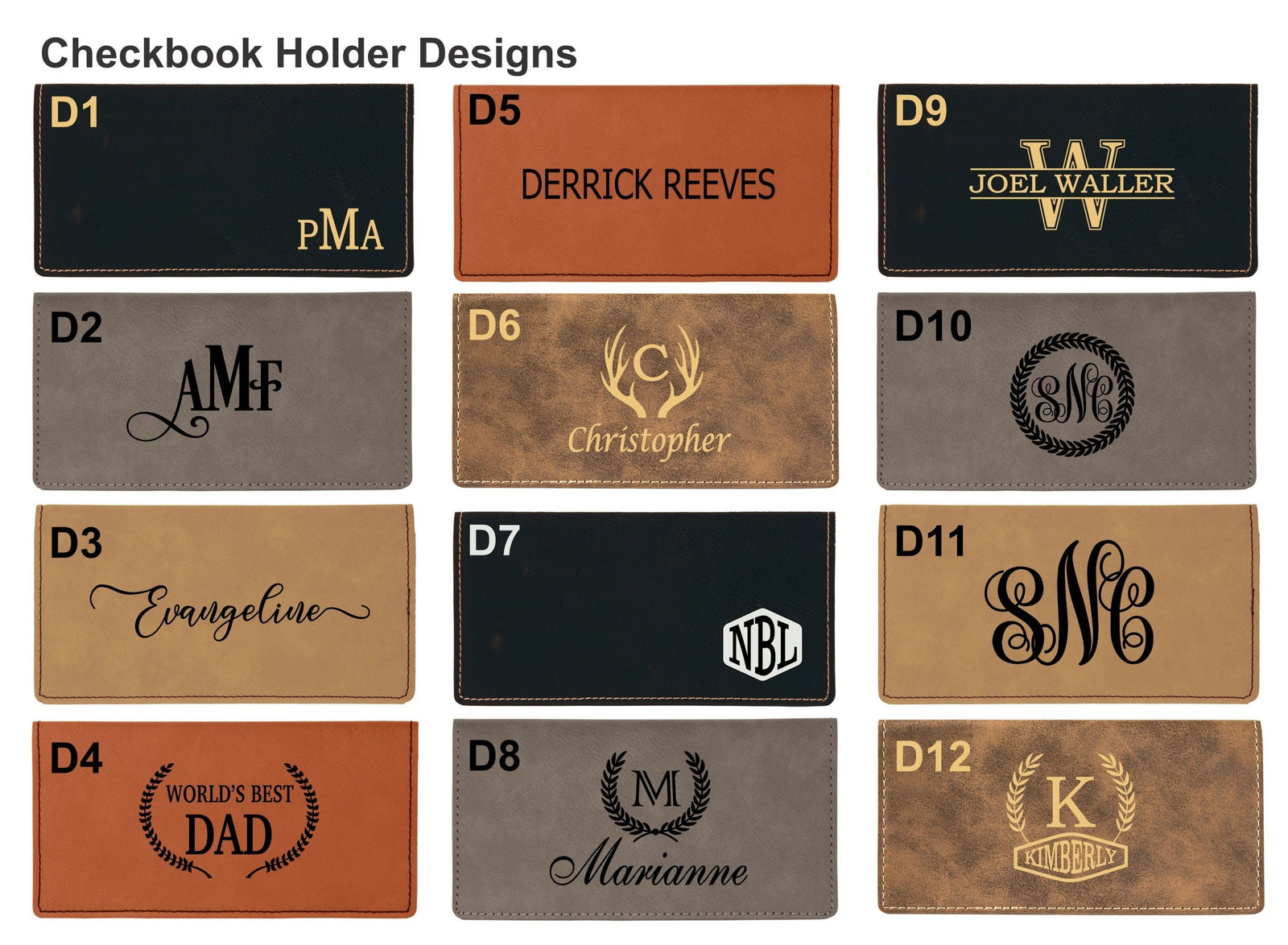 Personalized Dad Checkbook Holder | Custom Husband Cover Gift CBD1