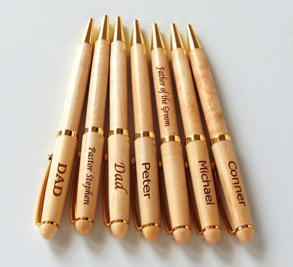 Best Grandpa Ever Gift - Wedding Gifts for Him from Groom and Bride - Personalized Wooden Pen