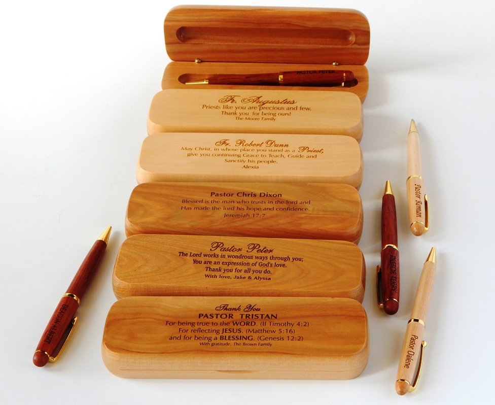 Best Grandpa Ever Gift - Wedding Gifts for Him from Groom and Bride - Personalized Wooden Pen