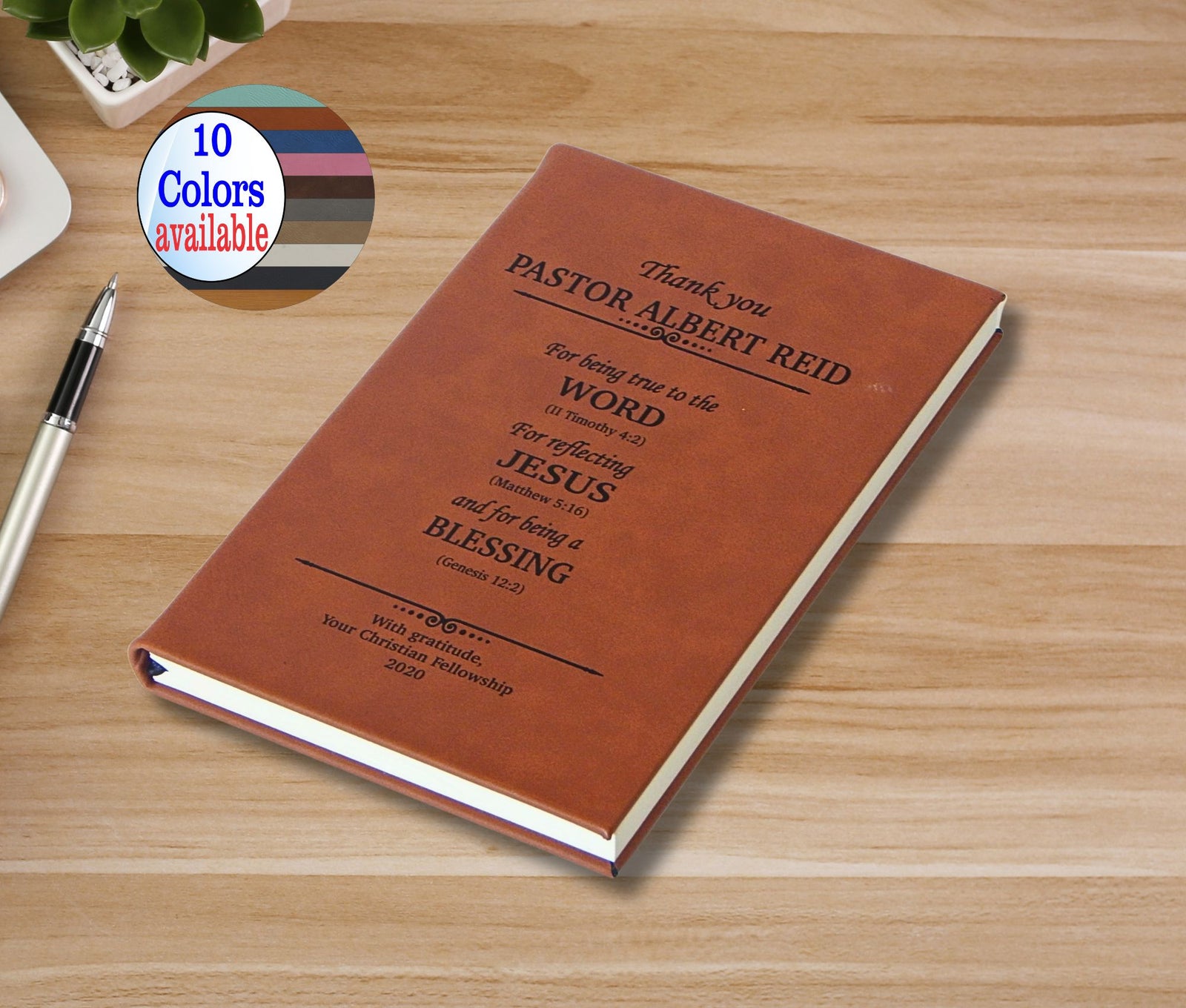 Wedding Officiant Proposal Gift | Custom Pastor Notebook LJ11