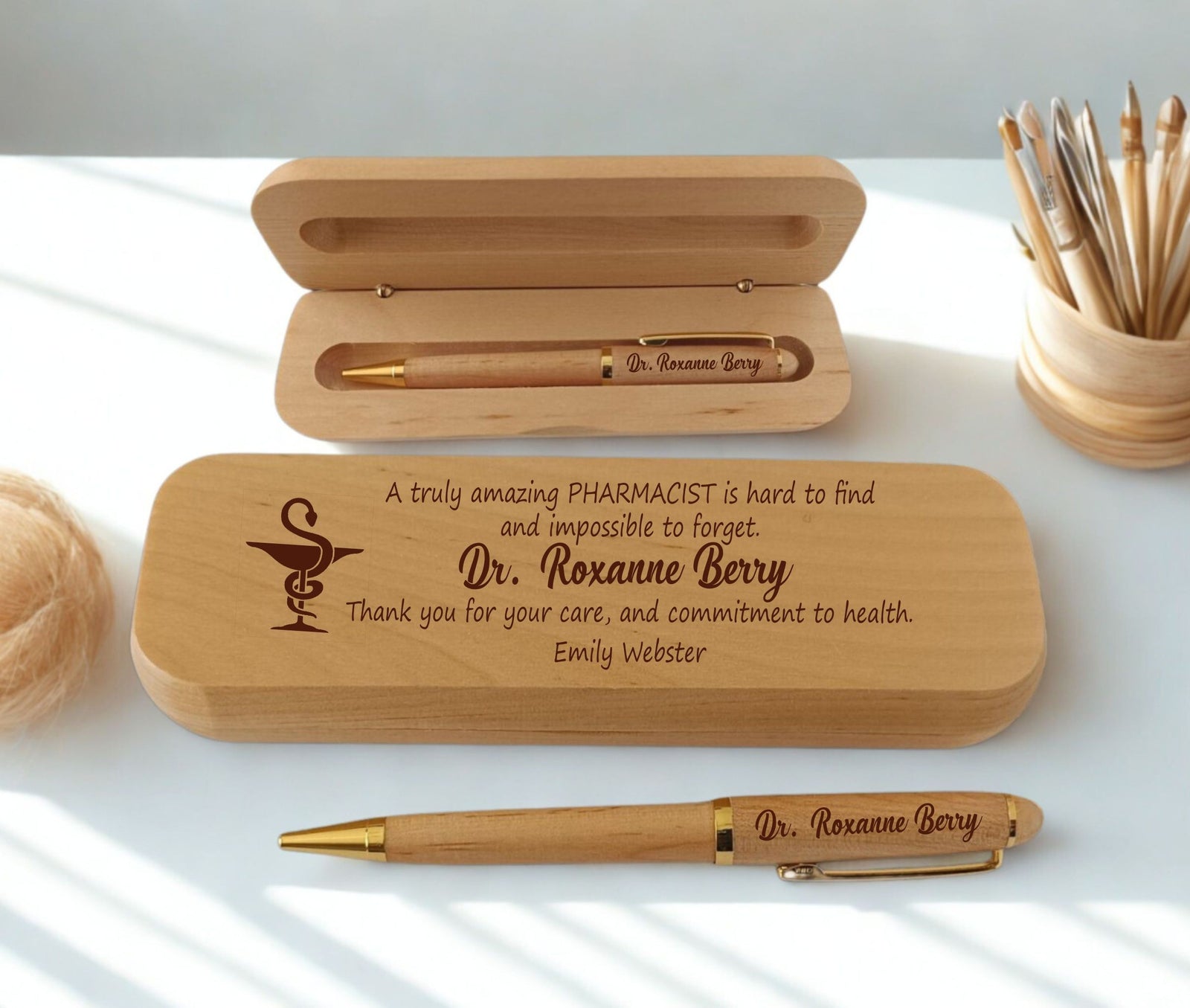 Personalized Wooden Pen Gift for Pharmacist | Doctor & Nurse Appreciation WMPEN29