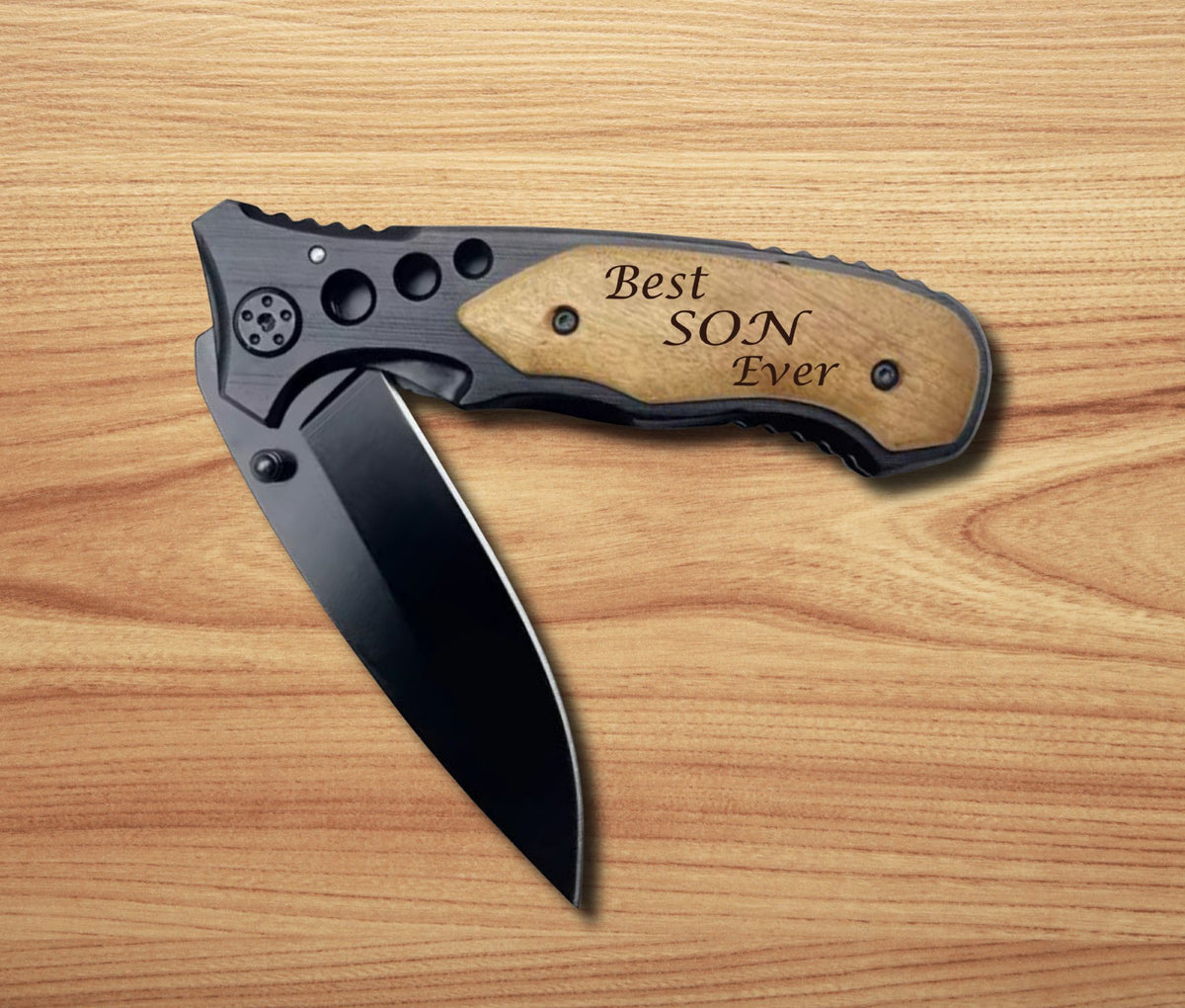 Personalized Son Gift | Engraved Folding Pocket Knife GGW7